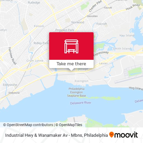 Industrial Hwy & Wanamaker Av - Mbns map