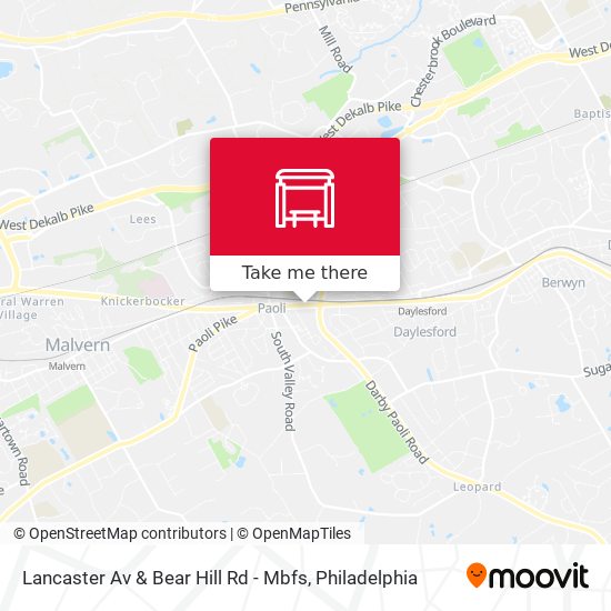 Lancaster Av & Bear Hill Rd - Mbfs map
