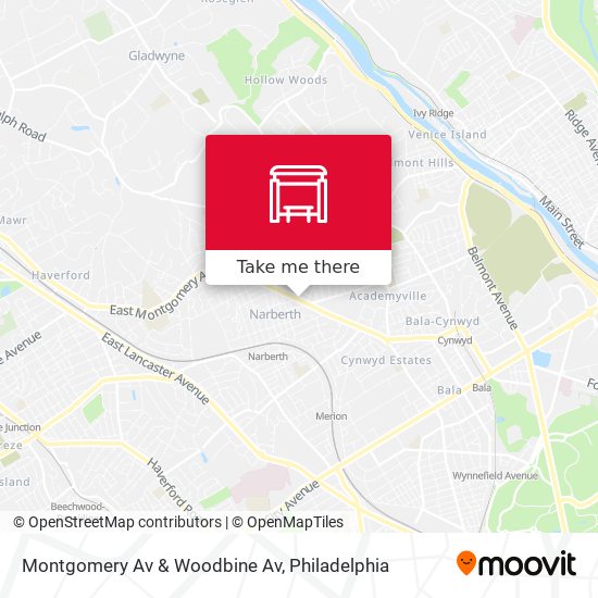 Montgomery Av & Woodbine Av map