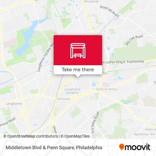 Middletown Blvd & Penn Square map