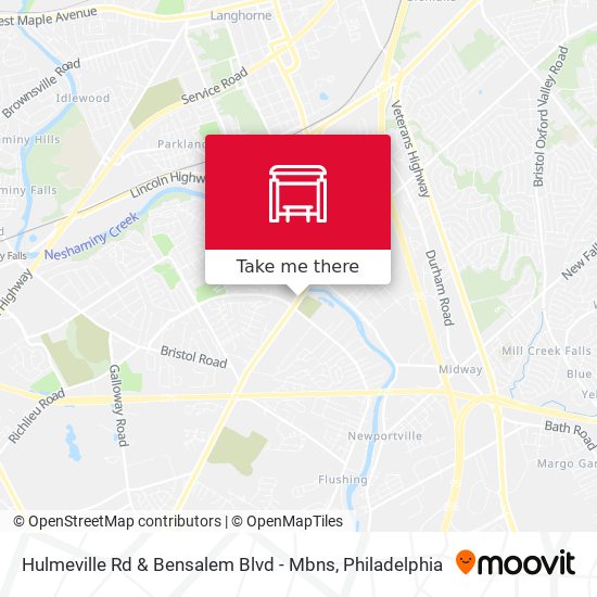 Hulmeville Rd & Bensalem Blvd - Mbns map