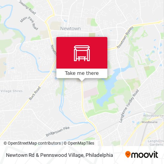 Newtown Rd & Pennswood Village map