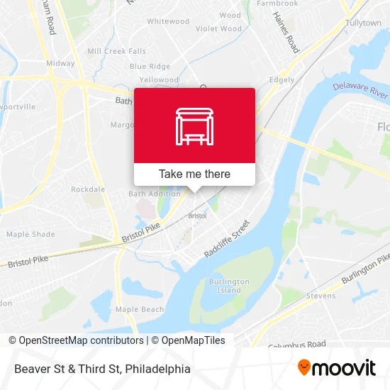 Beaver St & Third St map