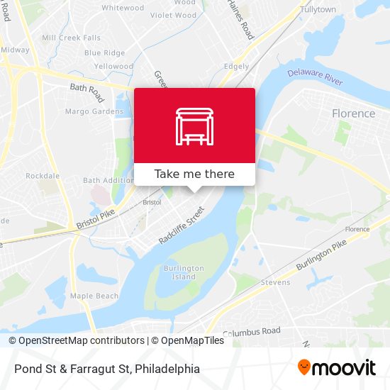 Pond St & Farragut St map