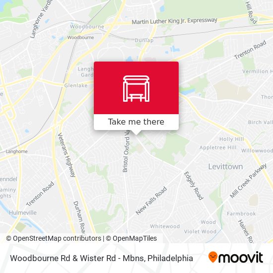 Mapa de Woodbourne Rd & Wister Rd - Mbns