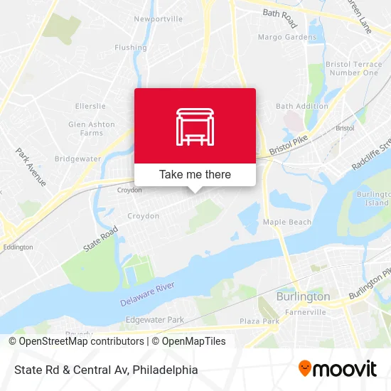 State Rd & Central Av map