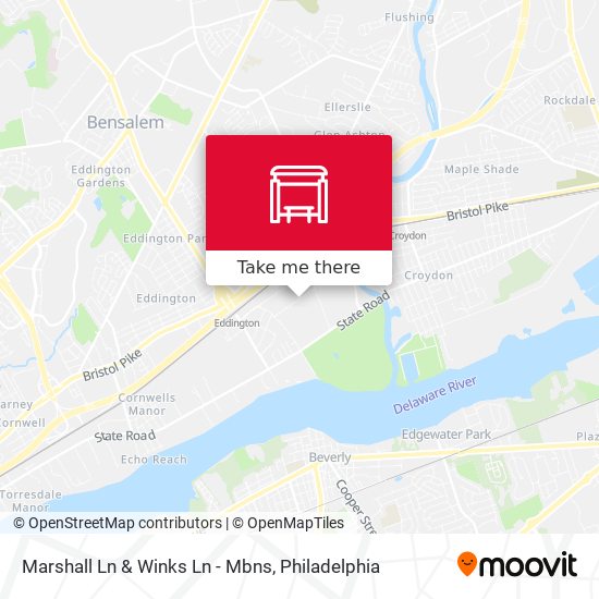 Marshall Ln & Winks Ln - Mbns map