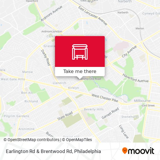 Earlington Rd & Brentwood Rd map