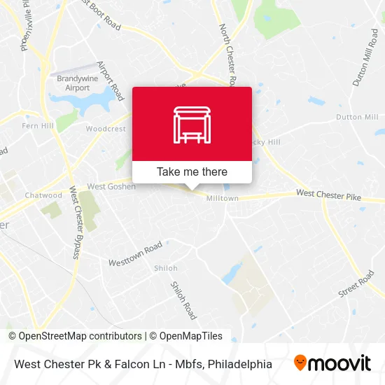 West Chester Pk & Falcon Ln - Mbfs map