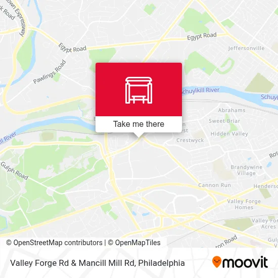 Valley Forge Rd & Mancill Mill Rd map
