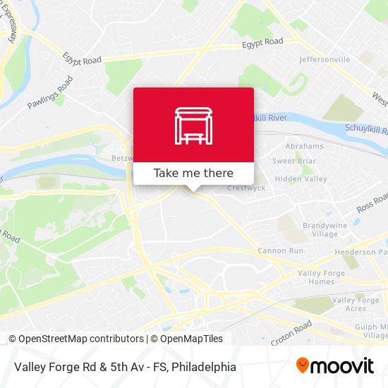 Mapa de Valley Forge Rd & 5th Av - FS