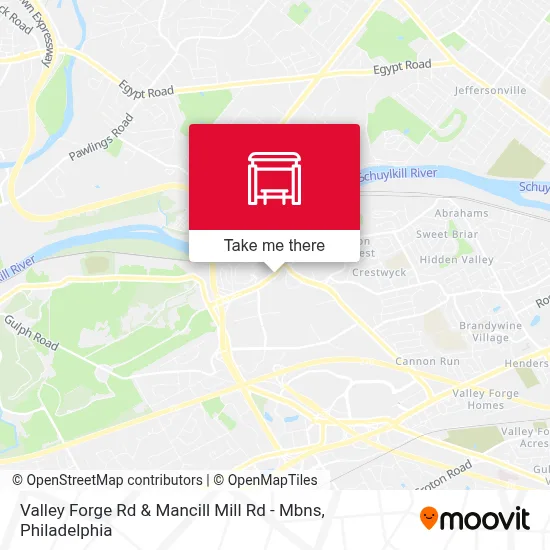Valley Forge Rd & Mancill Mill Rd - Mbns map