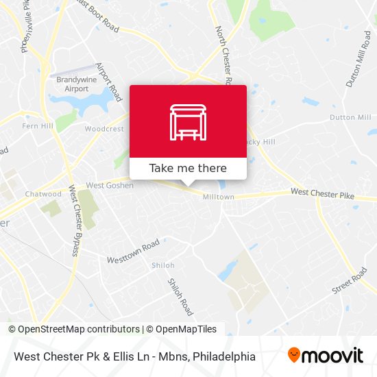 West Chester Pk & Ellis Ln - Mbns map