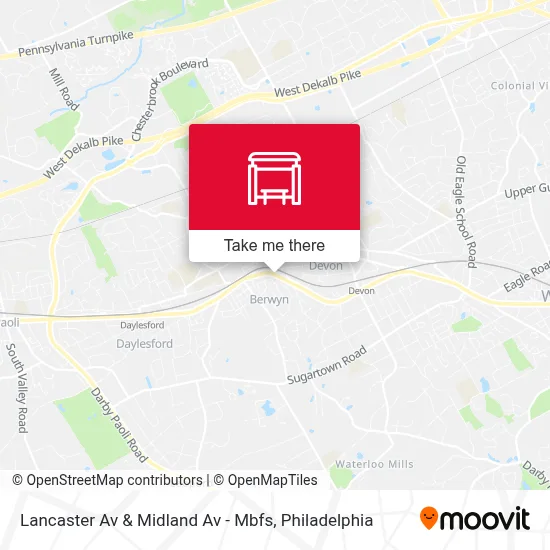 Lancaster Av & Midland Av - Mbfs map