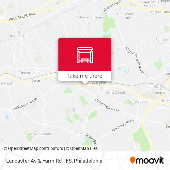 Lancaster Av & Farm Rd - FS map