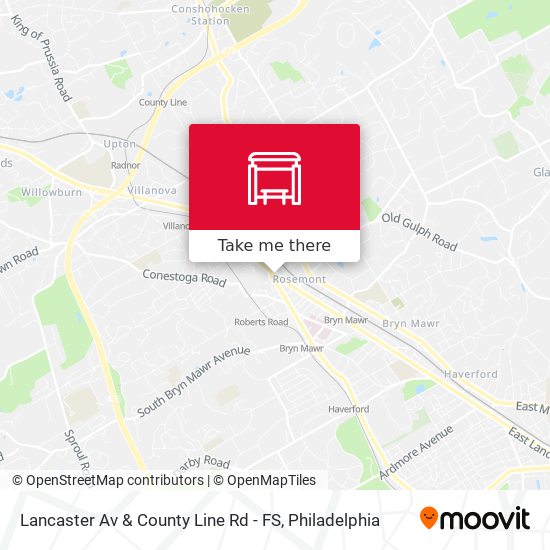 Lancaster Av & County Line Rd - FS map