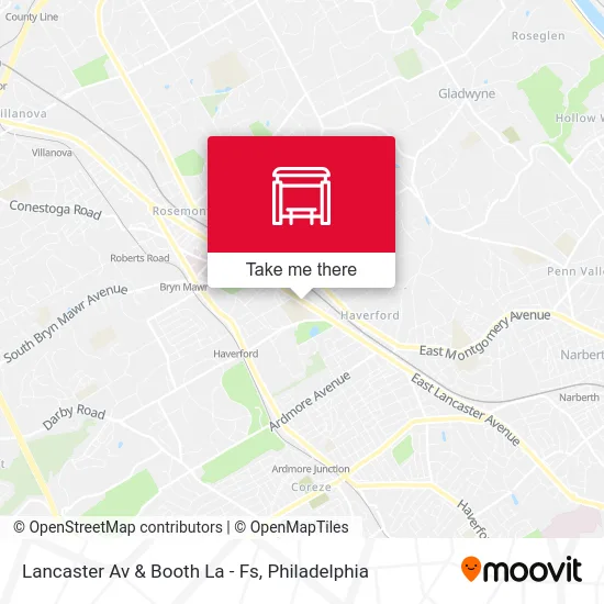 Lancaster Av & Booth La - Fs map