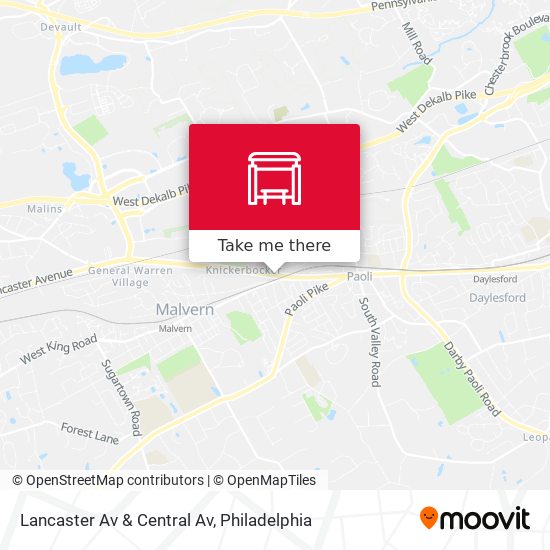Lancaster Av & Central Av map