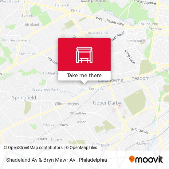 Mapa de Shadeland Av & Bryn Mawr Av