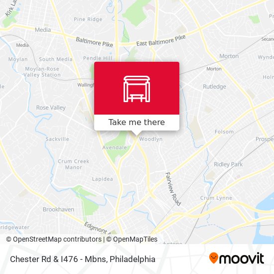 Chester Rd & I476 - Mbns map
