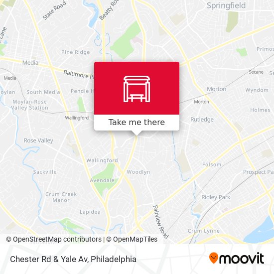 Chester Rd & Yale Av map