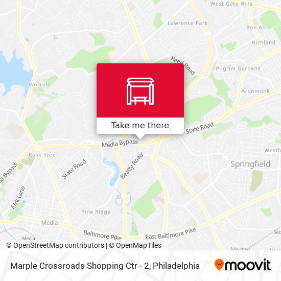 Marple Crossroads Shopping Ctr - 2 map