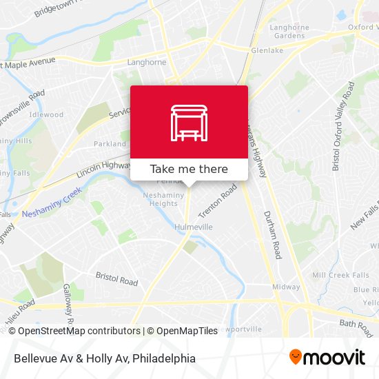 Bellevue Av & Holly Av map