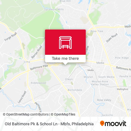 Old Baltimore Pk & School Ln - Mbfs map