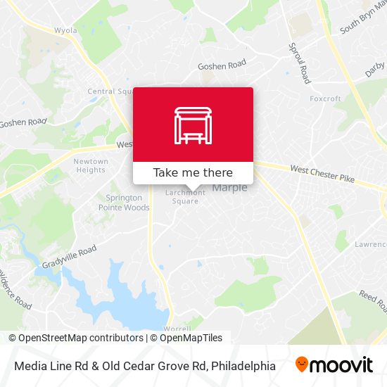 Media Line Rd & Old Cedar Grove Rd map