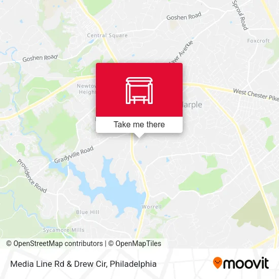 Media Line Rd & Drew Cir map
