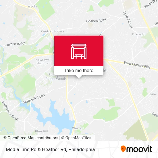 Media Line Rd & Heather Rd map