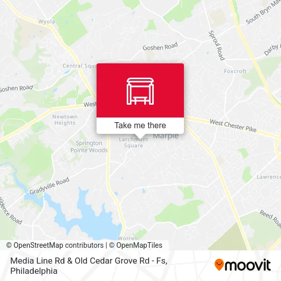 Media Line Rd & Old Cedar Grove Rd - Fs map