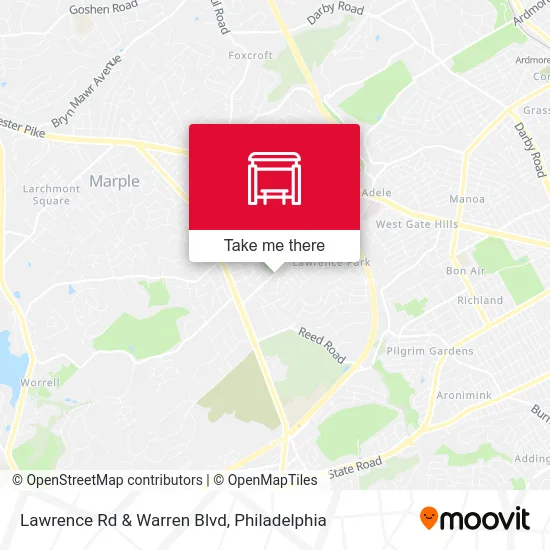 Lawrence Rd & Warren Blvd map