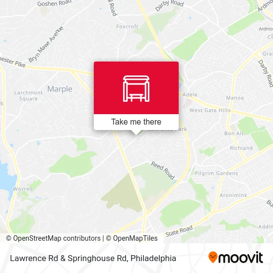 Lawrence Rd & Springhouse Rd map