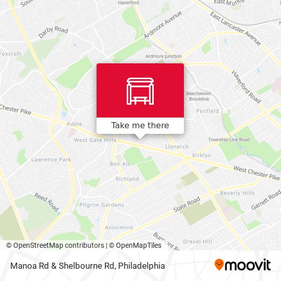 Manoa Rd & Shelbourne Rd map