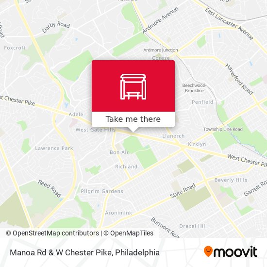 Mapa de Manoa Rd & W Chester Pike