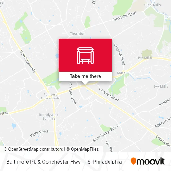 Baltimore Pk & Conchester Hwy - FS map