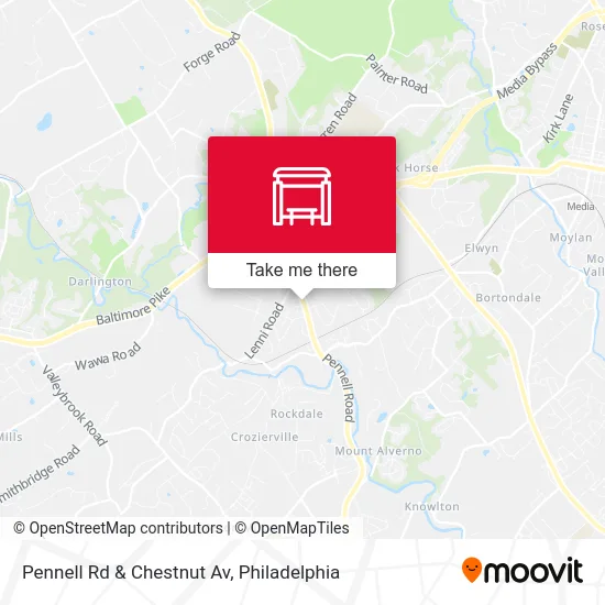 Pennell Rd & Chestnut Av map
