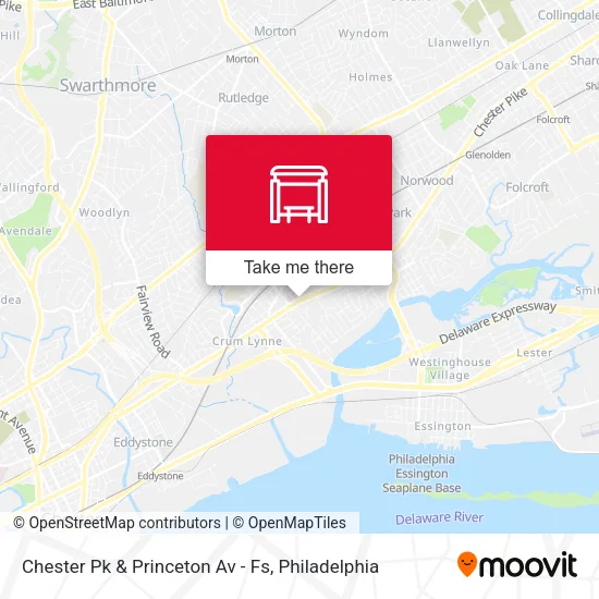 Chester Pk & Princeton Av - Fs map
