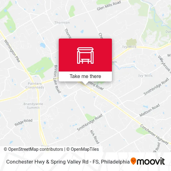 Conchester Hwy & Spring Valley Rd - FS map