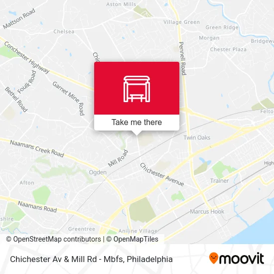 Chichester Av & Mill Rd - Mbfs map