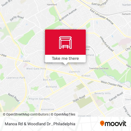 Manoa Rd & Woodland Dr map