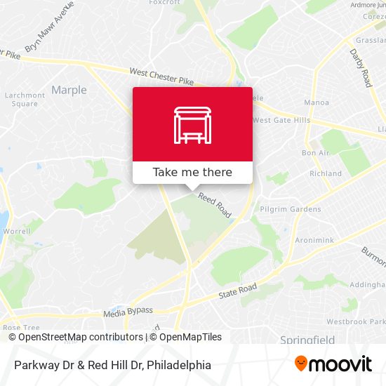 Parkway Dr & Red Hill Dr map