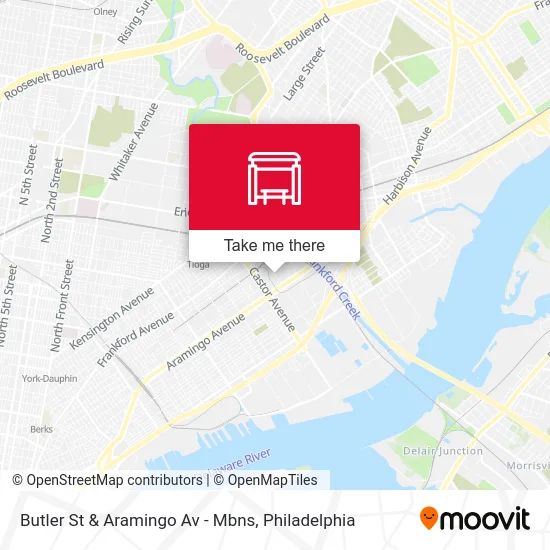 Butler St & Aramingo Av - Mbns map