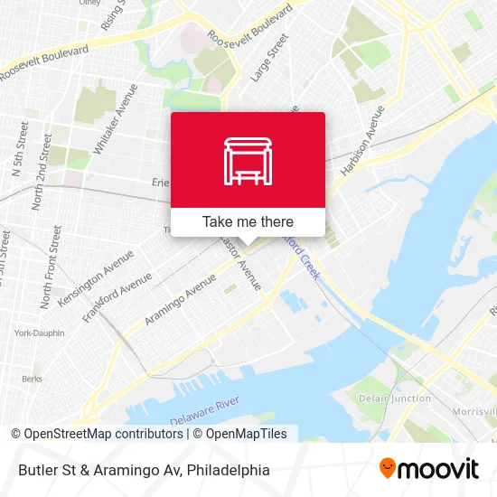 Butler St & Aramingo Av map
