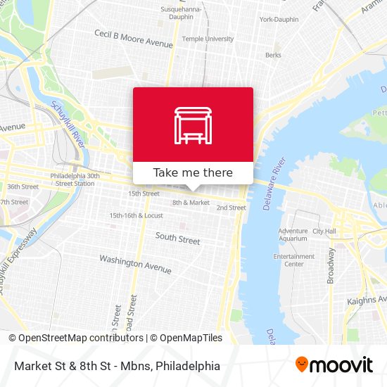 Market St & 8th St - Mbns map