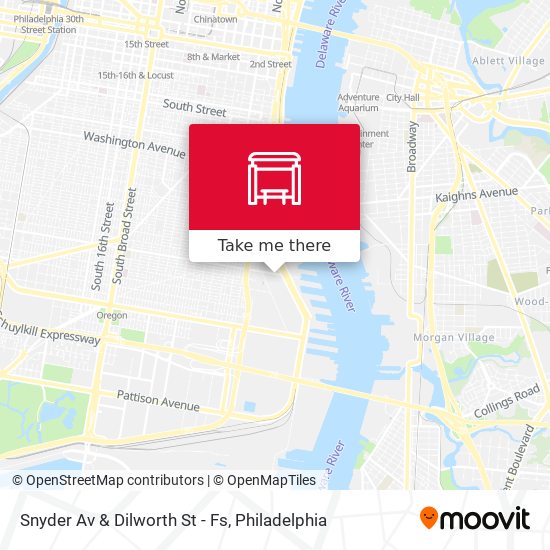 Snyder Av & Dilworth St - Fs map