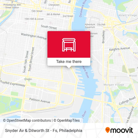 Snyder Av & Dilworth St - Fs map
