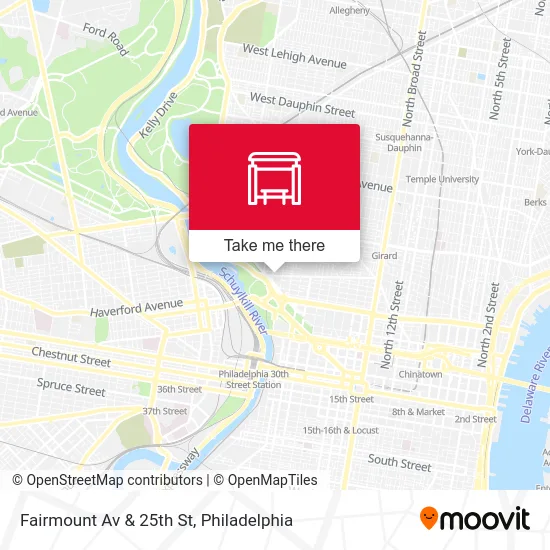 Fairmount Av & 25th St map