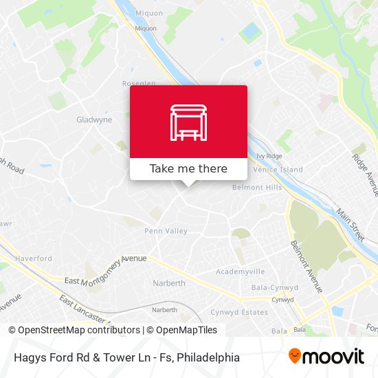 Hagys Ford Rd & Tower Ln - Fs map